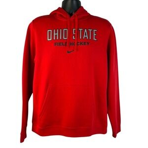 Nike Ohio State Field Hockey Hoodie Men's Medium Red Pullover Sweatshirt OSU